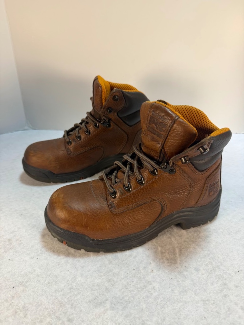 Timberland PRO PowerFit Comp Toe EH Work Boots Women's 7 Brown Leather - Picture 8 of 9